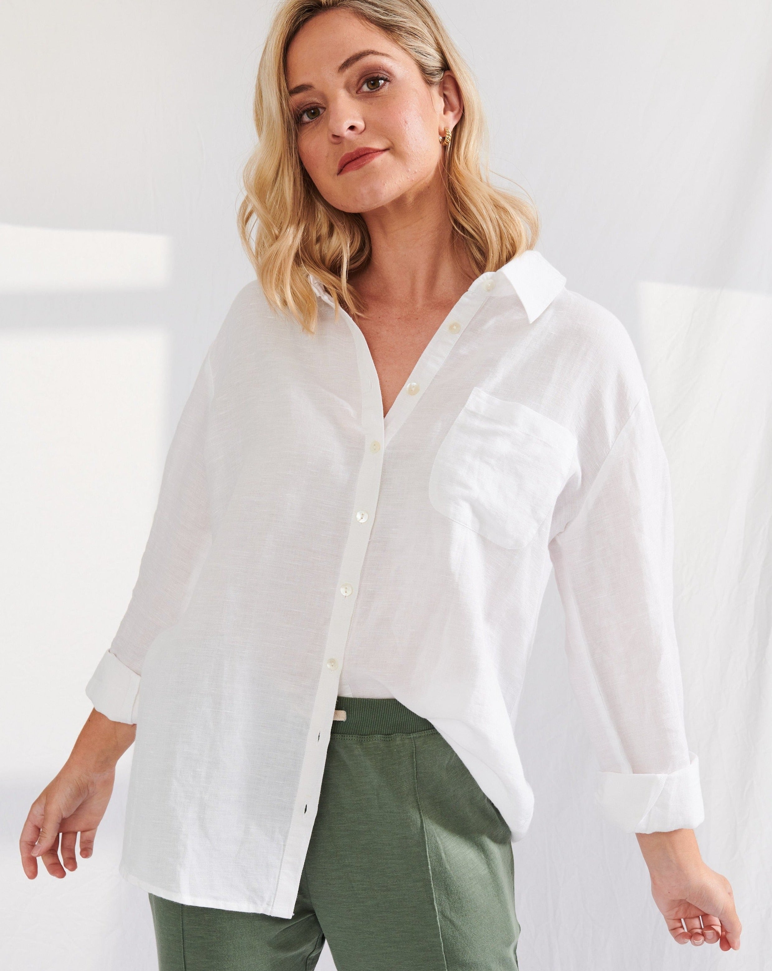 Cayman Shirt Linen - White