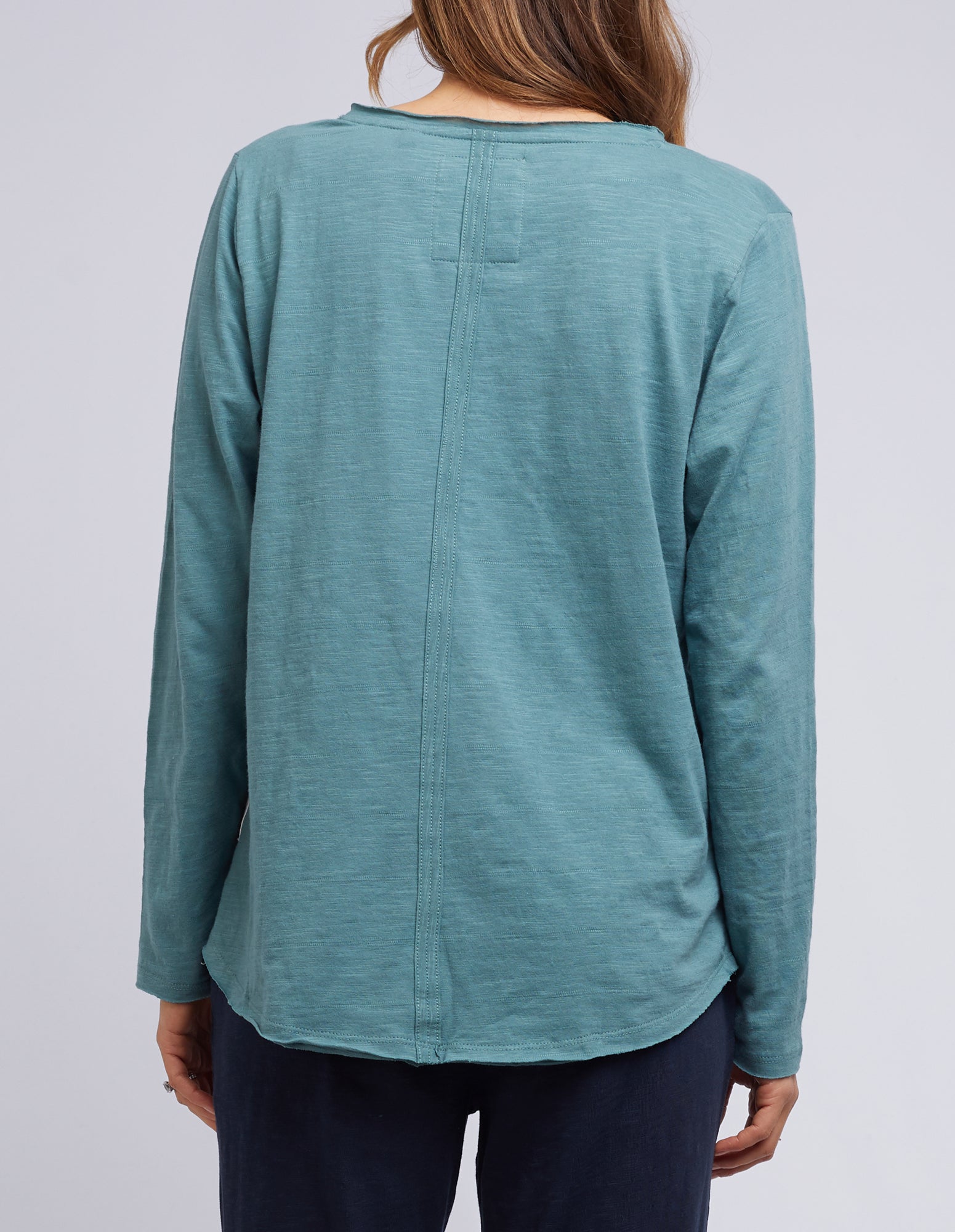 Coles Bay Henley Long Sleeve Tee - Pine Green