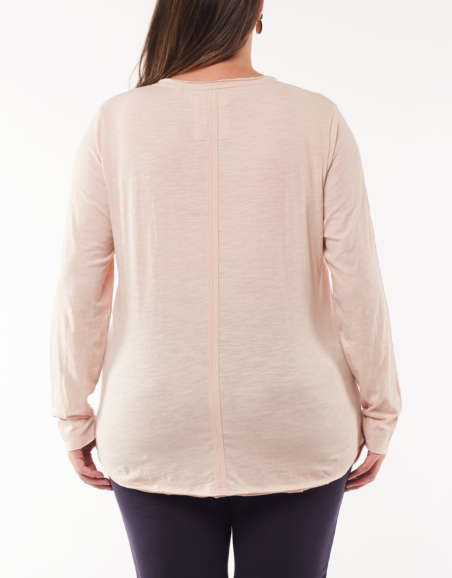 Coles Bay Henley Long Sleeve Tee - Pink