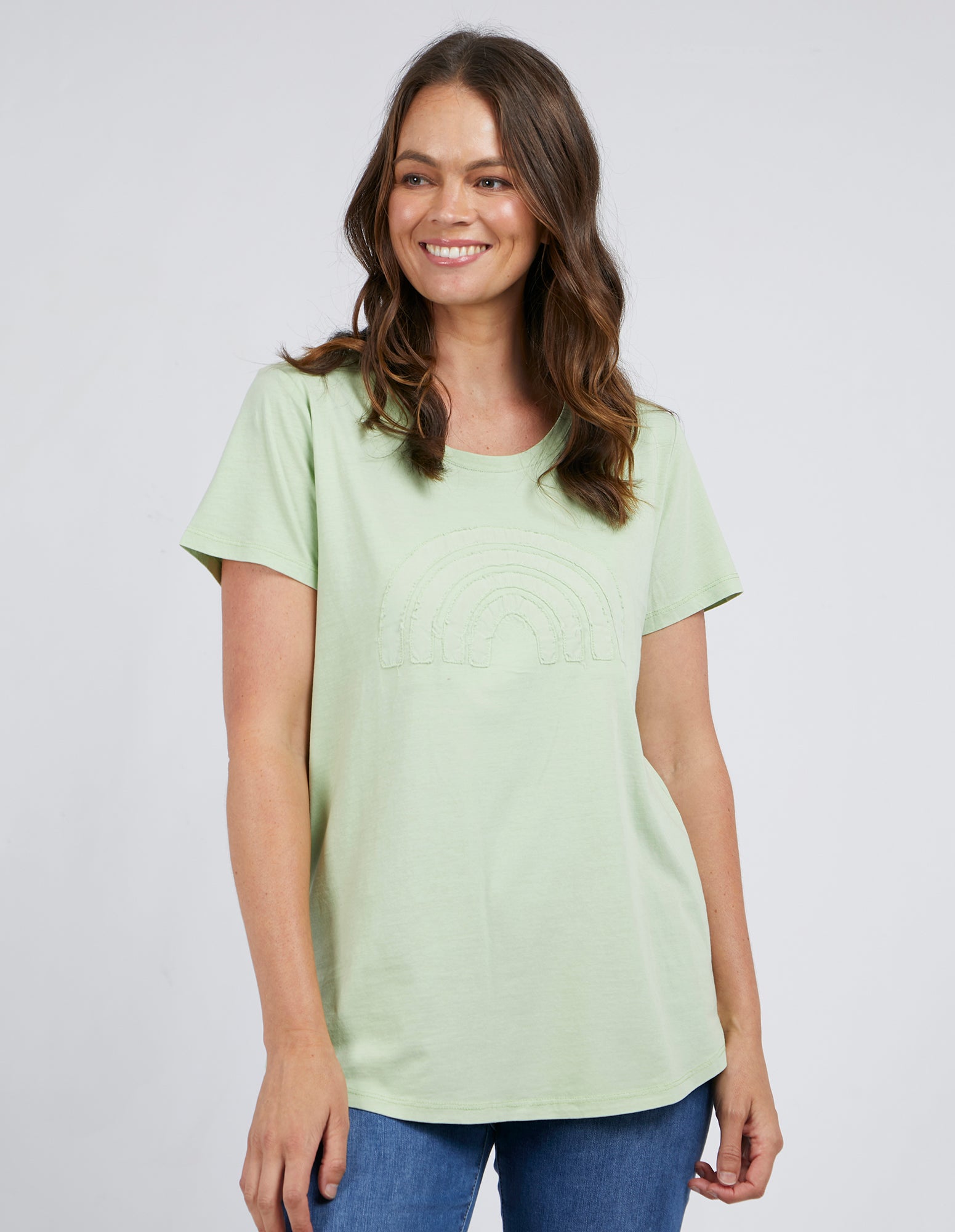 Plus Size Crescent Tee - Mint