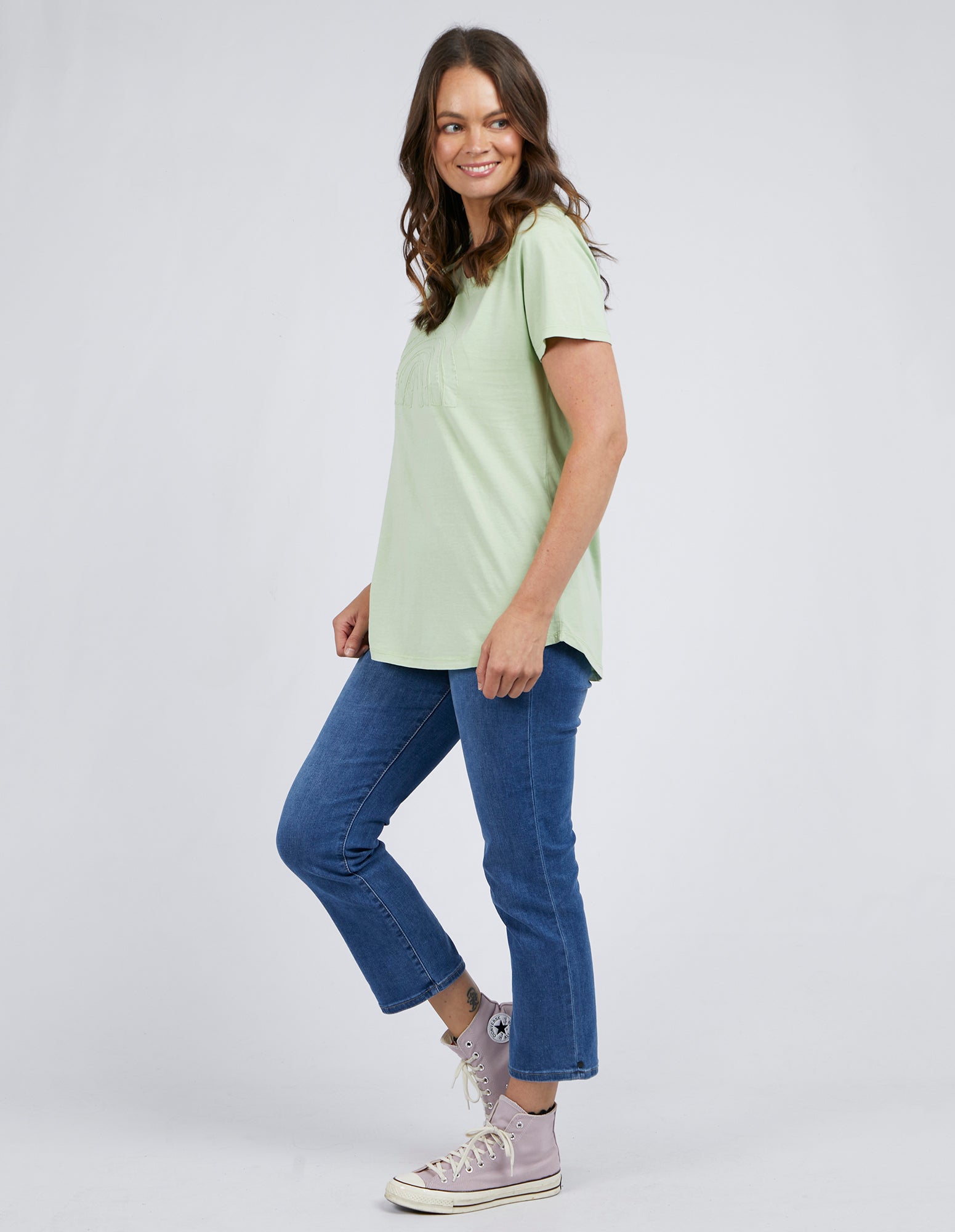 Plus Size Crescent Tee - Mint