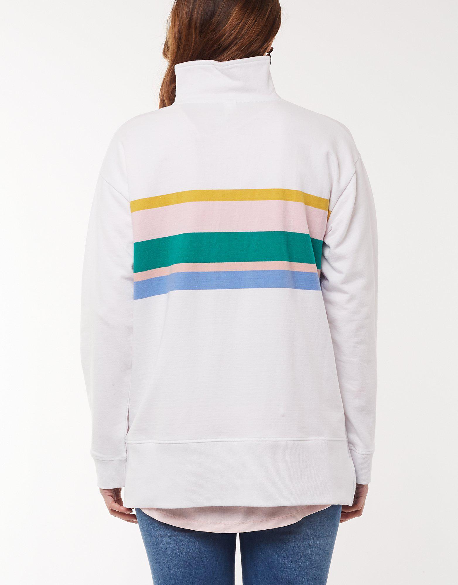 My Crush Zip Neck Fleece - White