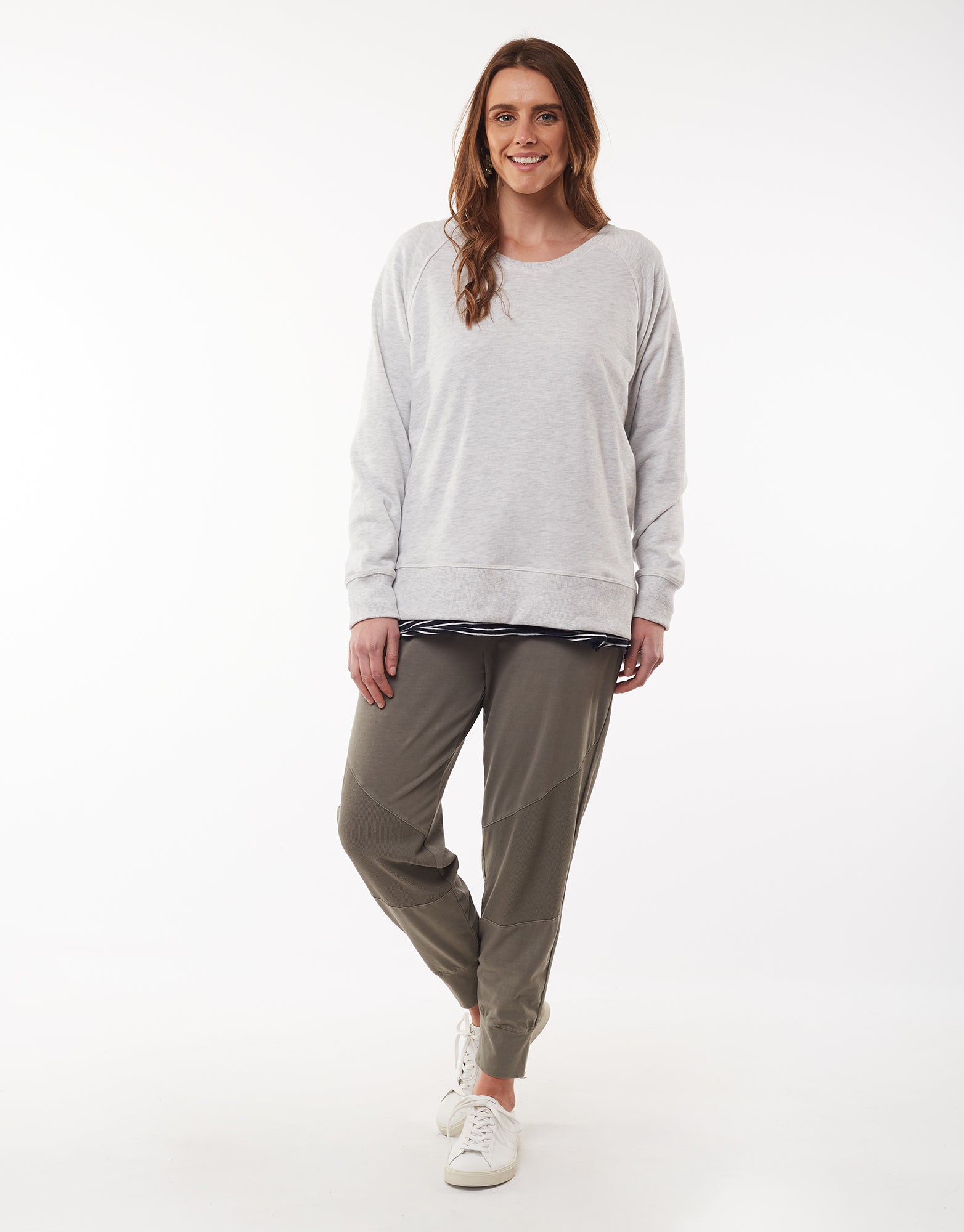 Plus Size Elm Fundamental Sydney Crew - Silver Grey