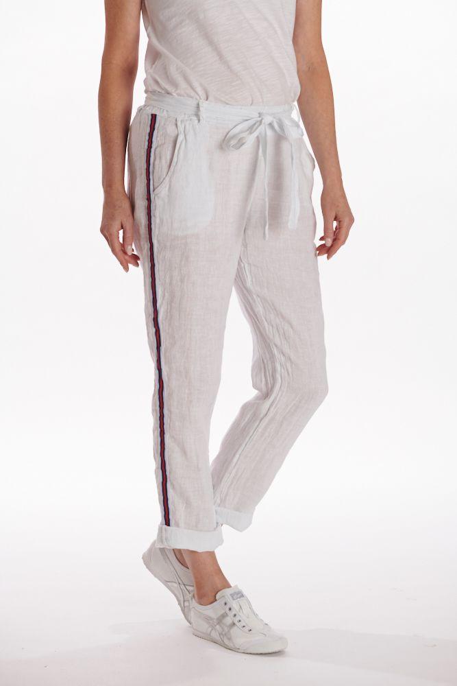 Academy Linen Pant - White