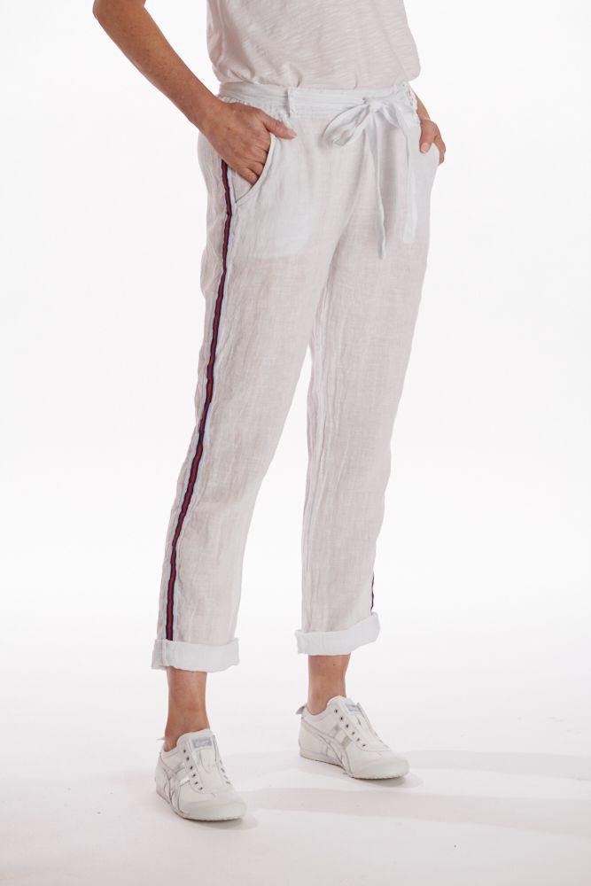 Academy Linen Pant - White