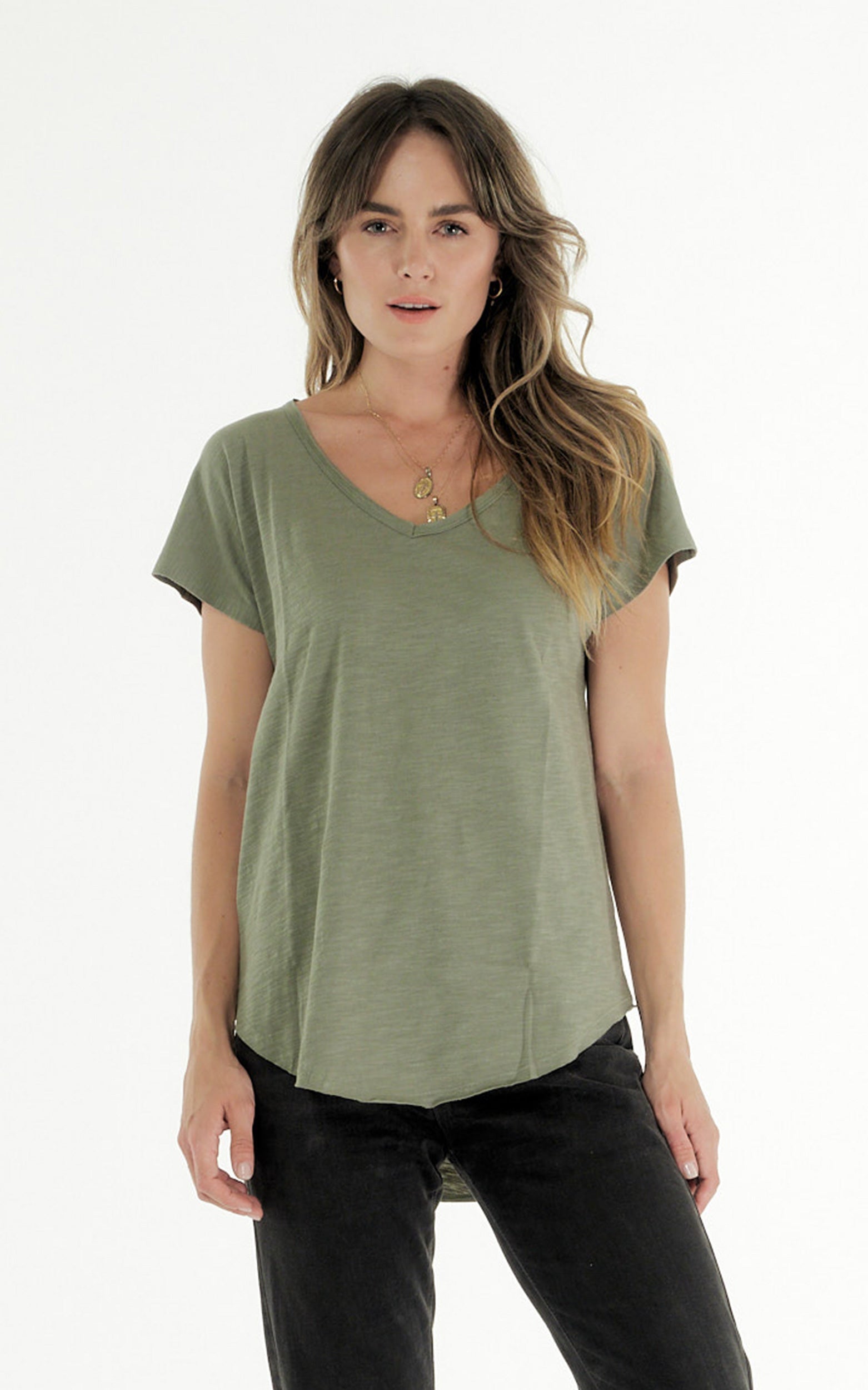 Sophia V Neck Tee (Plus Size)