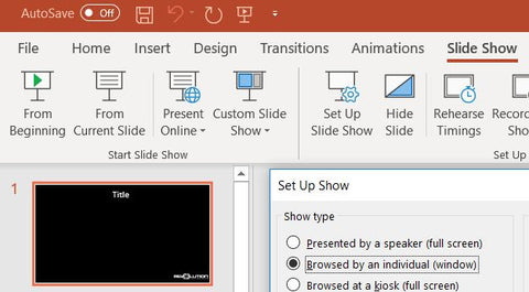 PowerPoint Slide Show Set Up
