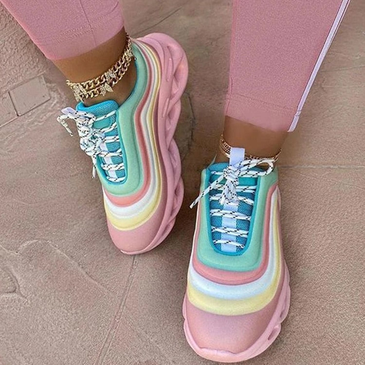 Rainbow Chunky Sneakers | Kawaii Vibe