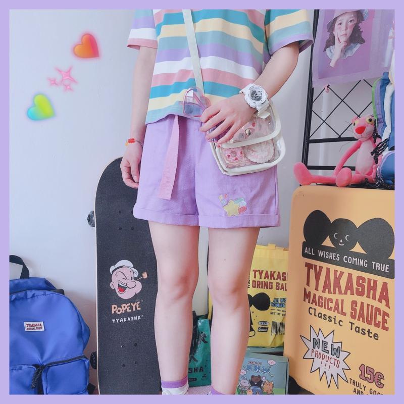 Purple Harajuku Shorts | Kawaii Vibe