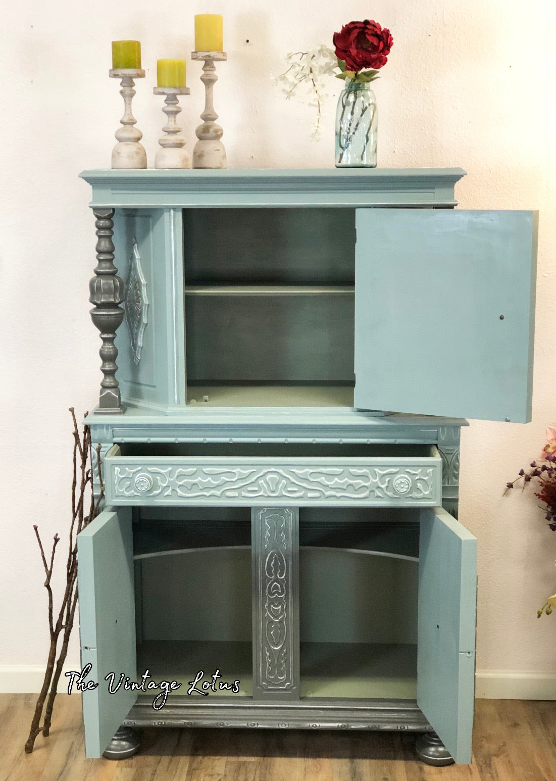 Breathtaking Custom Vintage Armoire – The Vintage Lotus