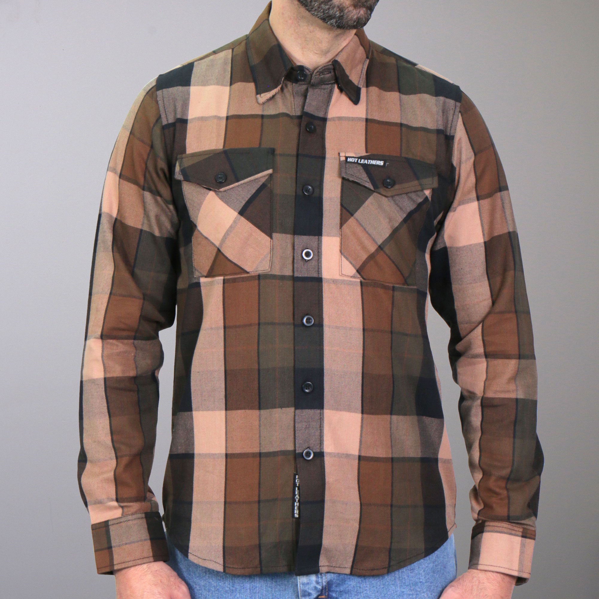 Image of Hot Leathers FLM2013 Men's 'Sidewinder' Flannel Long Sleeve Shirt