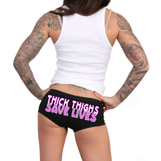 She's The Boss Biker Shorts – THESEPINKLIPS