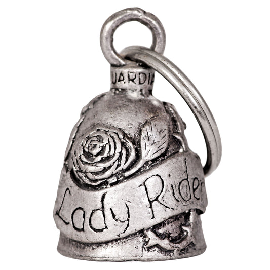 Hot Leathers Lady Skull Guardian Bell - Silver / 1x1.5