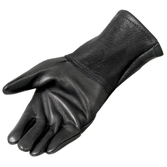 Hot Leathers GVM1001 Men's Black Leather Gauntlet Glove with Quilted L