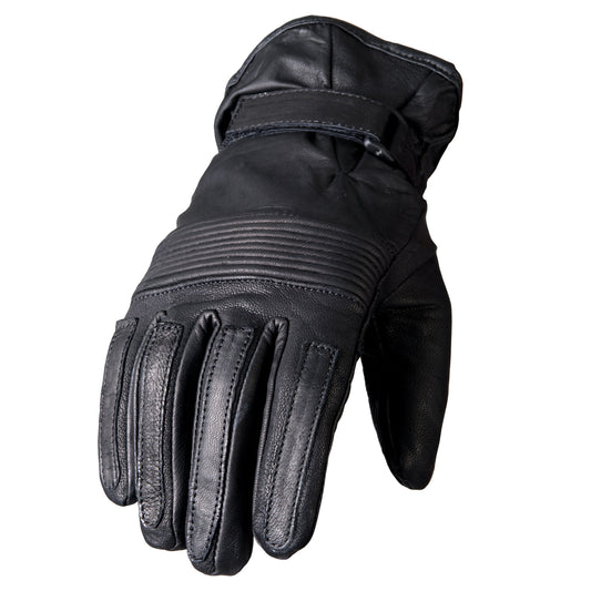 Hot Leathers Plain Black Mechanics Gloves Size Xs