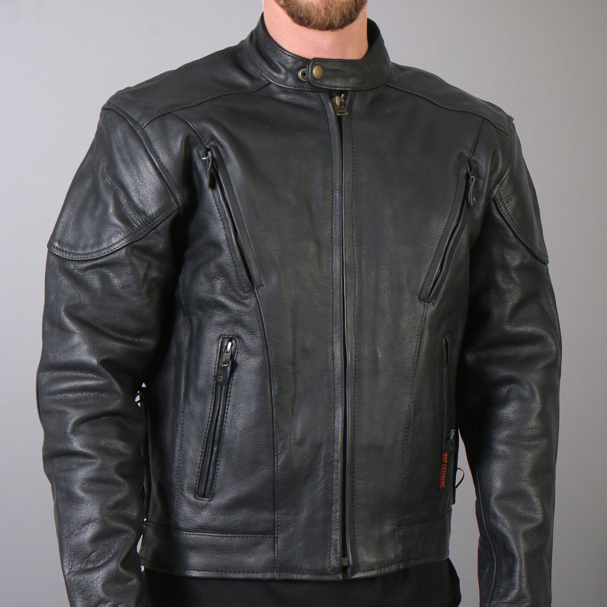 Hot Leathers Men's Vented Leather Jacket
