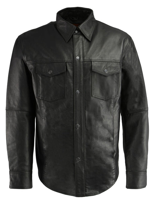 Milwaukee Leather MLM1610 Men's Club Style Black Casual Biker Leather