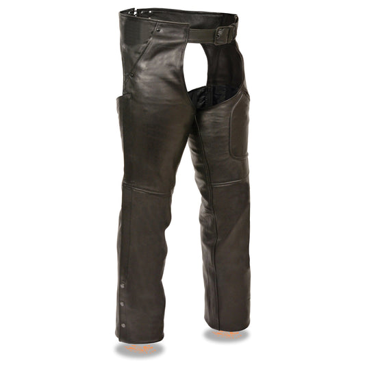 Milwaukee Leather | Classic Fit 5 Pocket Leather Pants for Men - Premium  Leather Motorcycle Riding Pants - LKM5790-36 Black