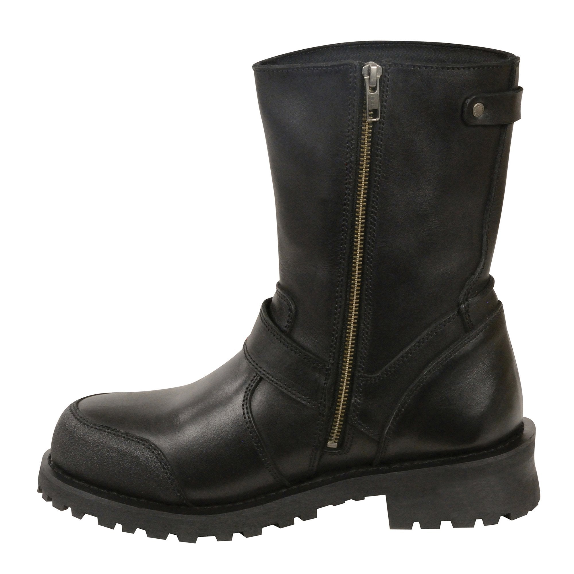 Milwaukee Leather MBM9090 Mens 9-Inch Classic Black Engineer Boots wit