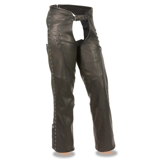 Milwaukee Leather Chaps for Women Black Naked Skin- Classic Black with –