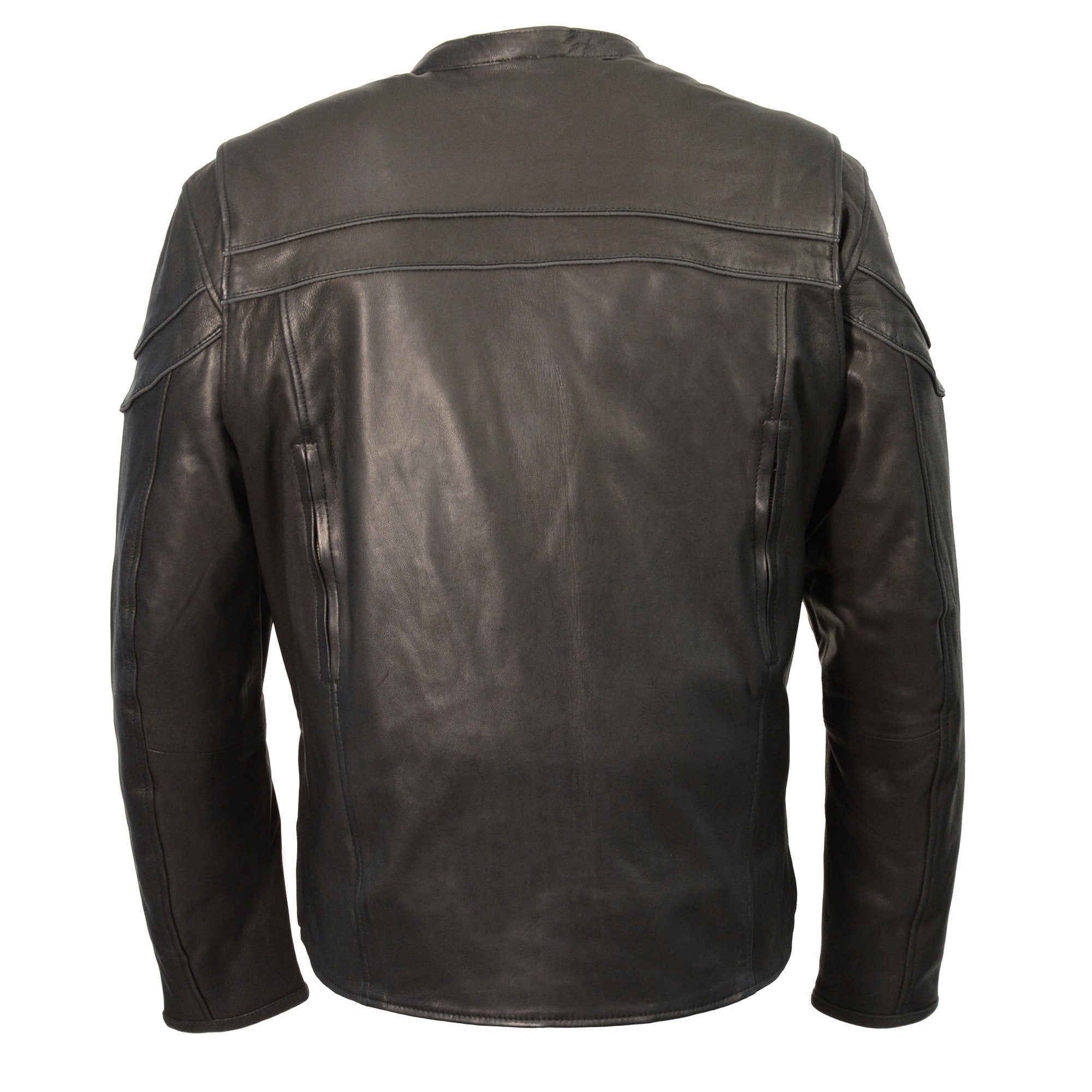 Milwaukee Leather MLM1525 Men's ‘Crossover’ Black Leather Lightweight