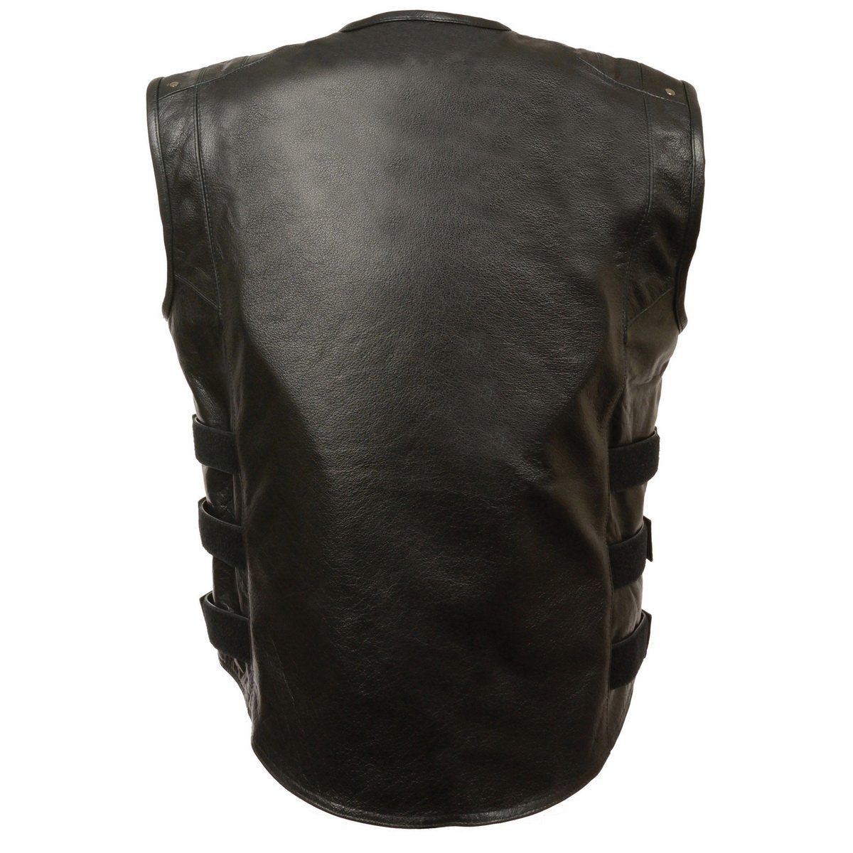 Milwaukee Leather MLM3530 Men's SWAT Style Leather Biker Vest with Gun