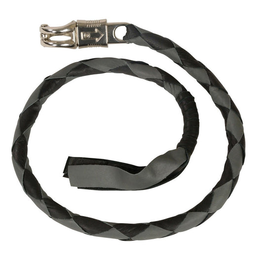 Hot Leathers MWH1101 'Get Back' Genuine Black Leather Whip