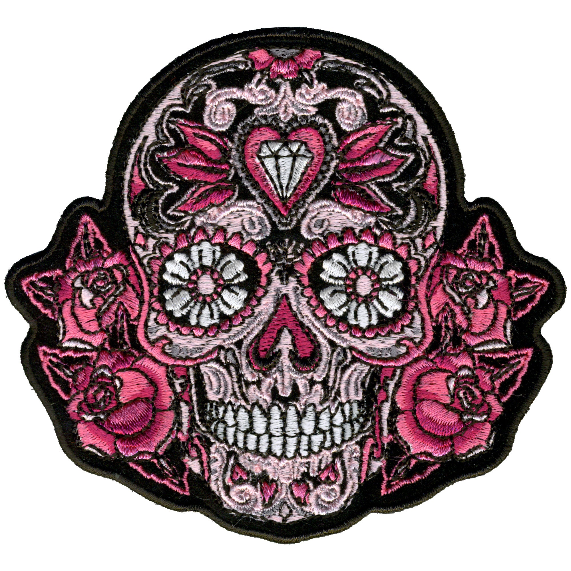 Image of Hot Leathers PPA6961 Pink Sugar Skull and Roses Ladies 4