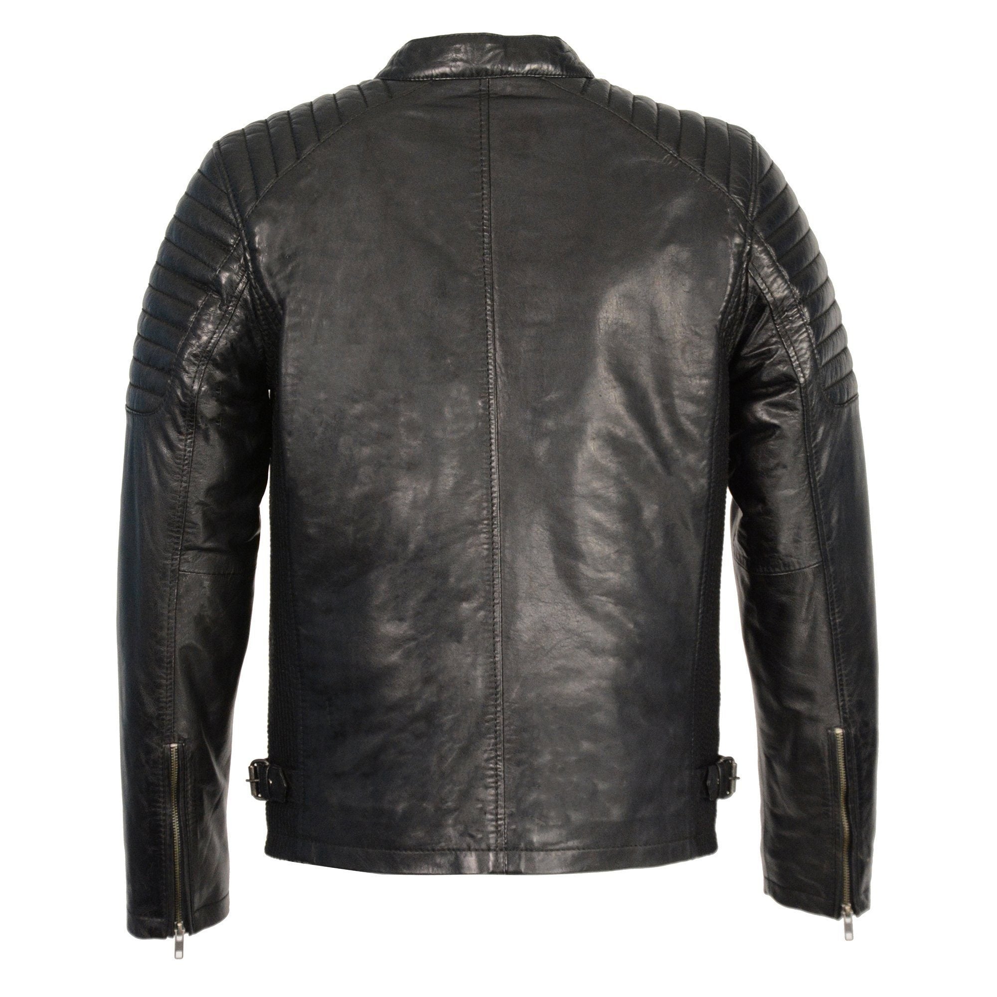 Milwaukee Leather SFM1840 Men's 'Quilted' Black Leather Jacket with Sn