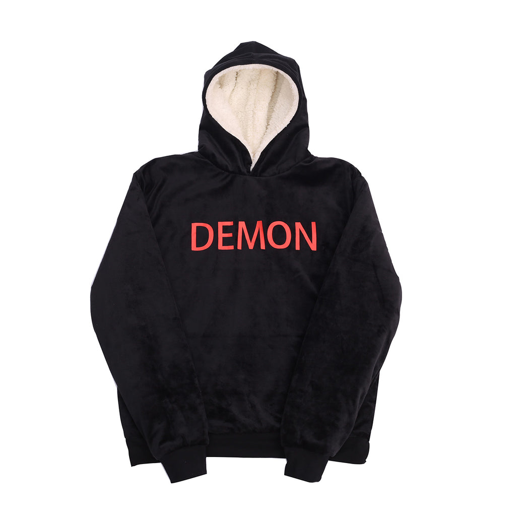 demon and angel hoodie red and white