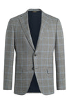 Grey Blue Windowpane Jacket