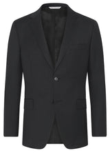 Charcoal Grey Striped Wool Suit