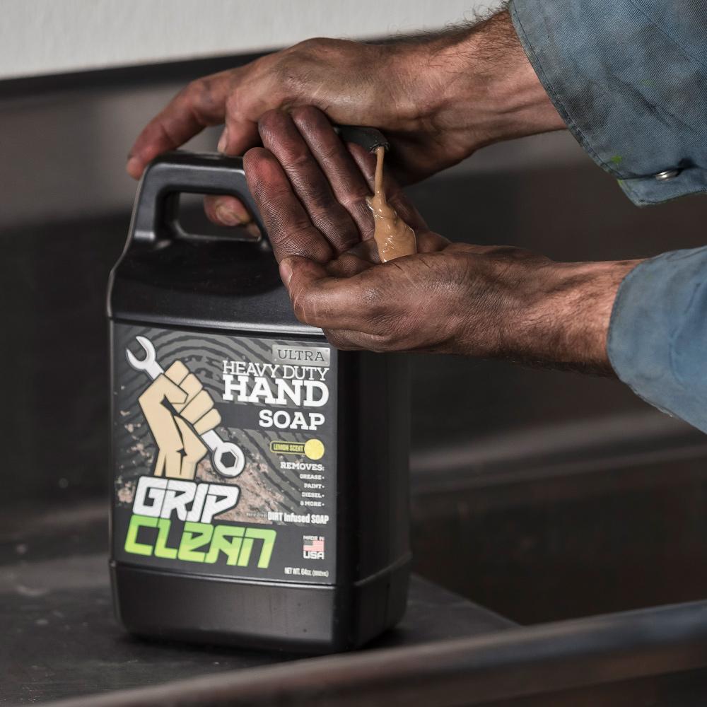 GRIP CLEAN Mechanic Soap Hand Cleaner Dispenser: Wall Mount (soap