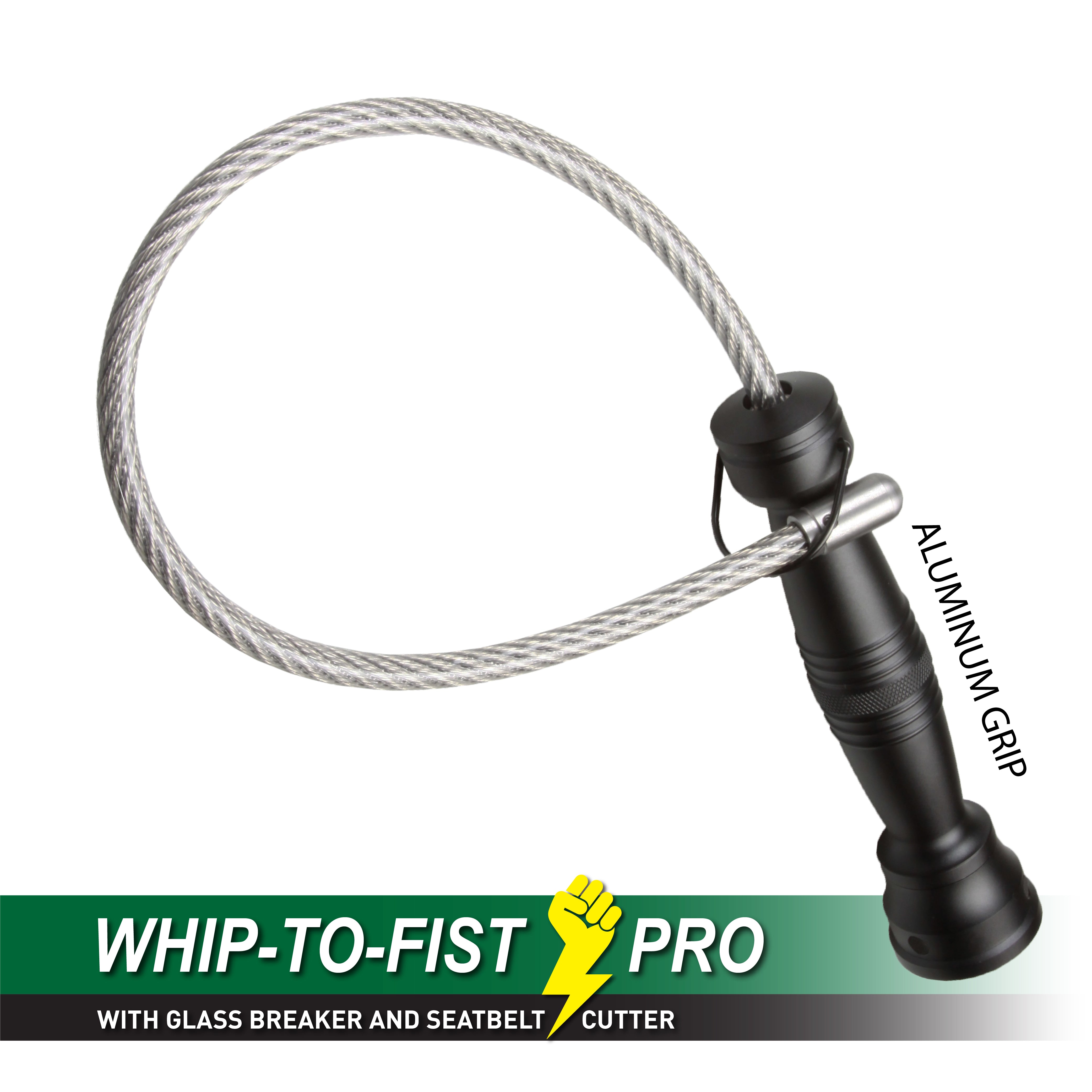 Stinger Whip to Fist Pro: Car Emergency Tool with Seat Belt Cutter and Window Breaker