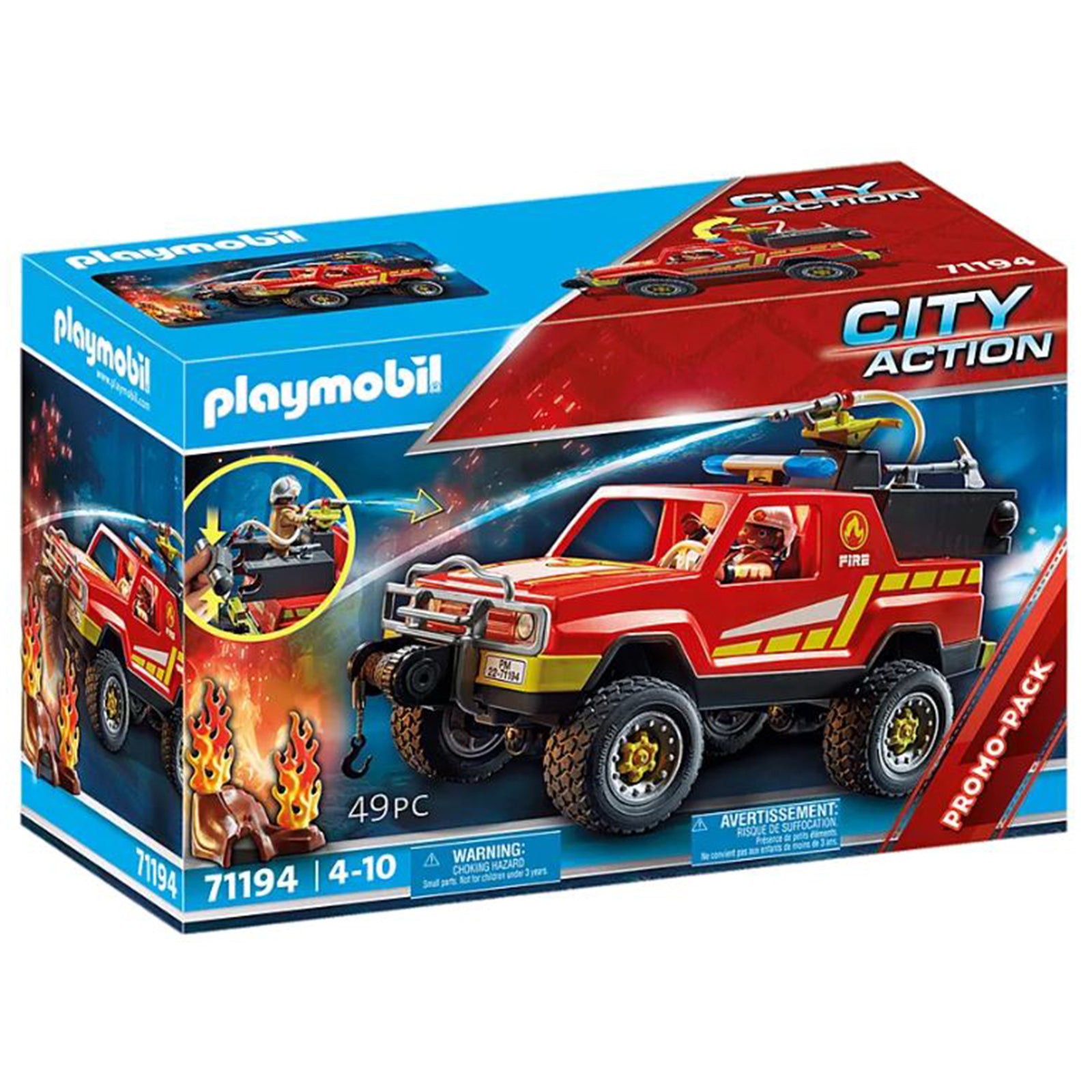 personeel zondag restaurant Playmobil City Action Fire Rescue Truck 71194| Radar Toys