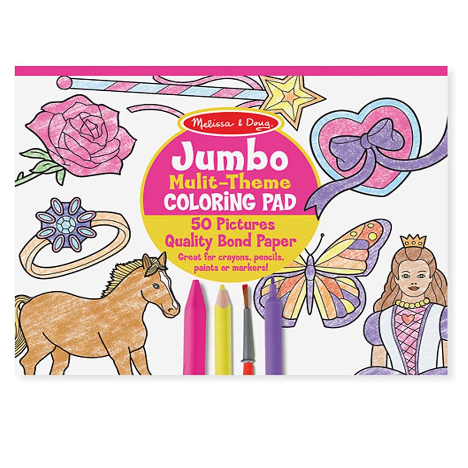 Download Girls Coloring Books Jumbo Coloring Pad Kids Arts Crafts | Radar Toys