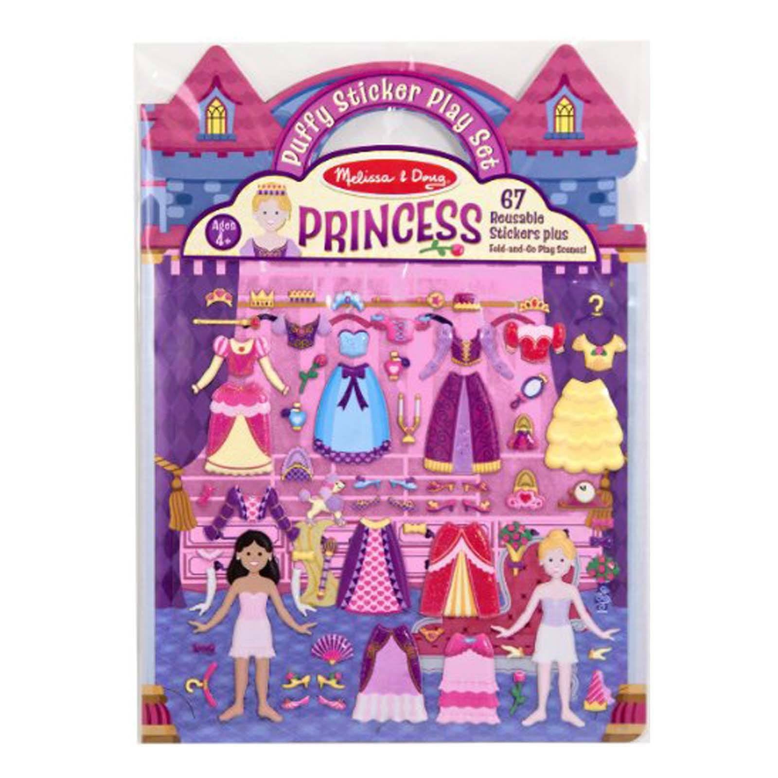 Princess Stickers Princess Sticker Set Reusable Kids Crafts - 