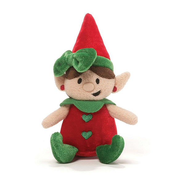 Gund Holiday Elf Gigglers Red Shirt 6 Inch Plush Figure | Radar Toys
