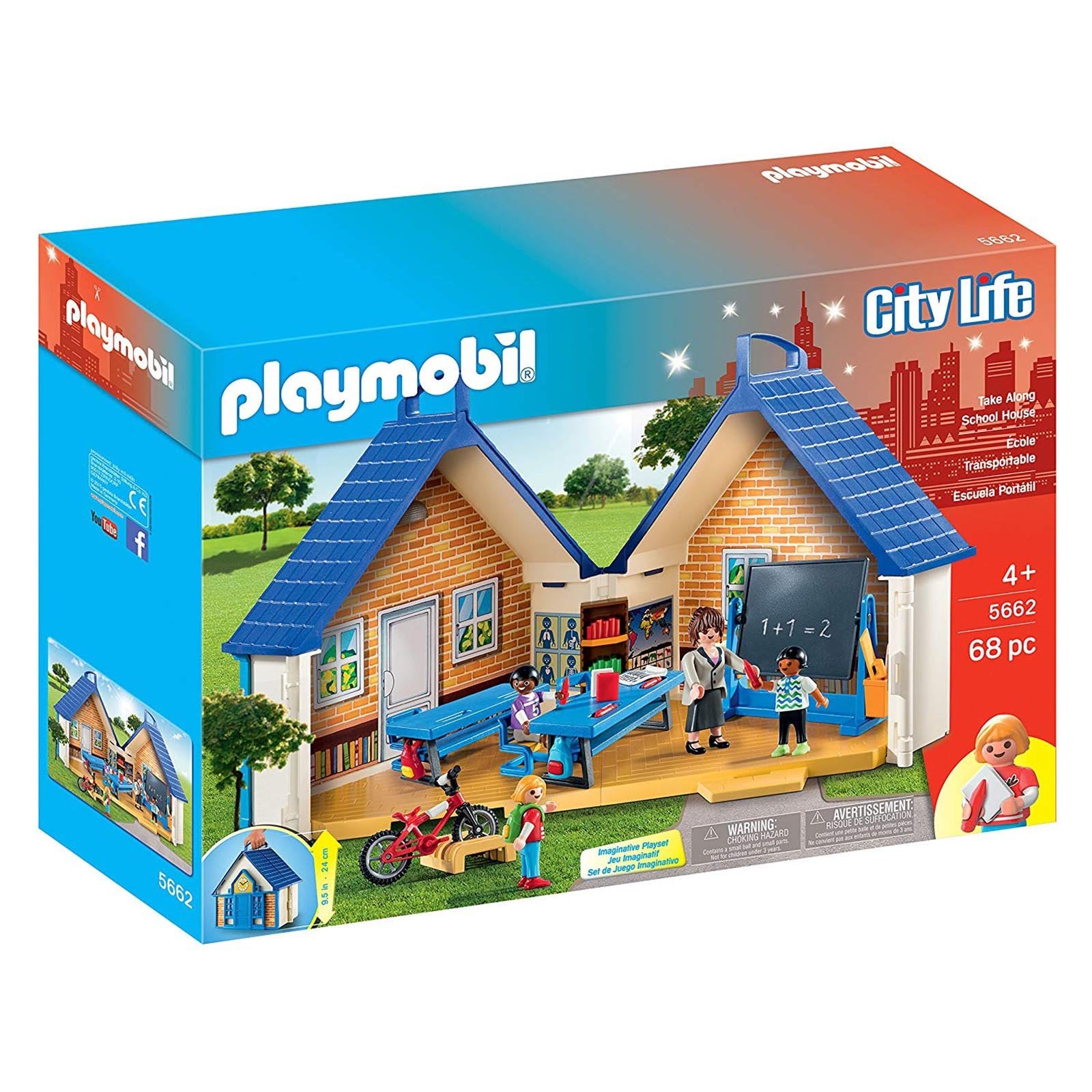 canvas Samenhangend Dempsey Playmobil City Life Take Along School House Building Set 5662 | Radar Toys