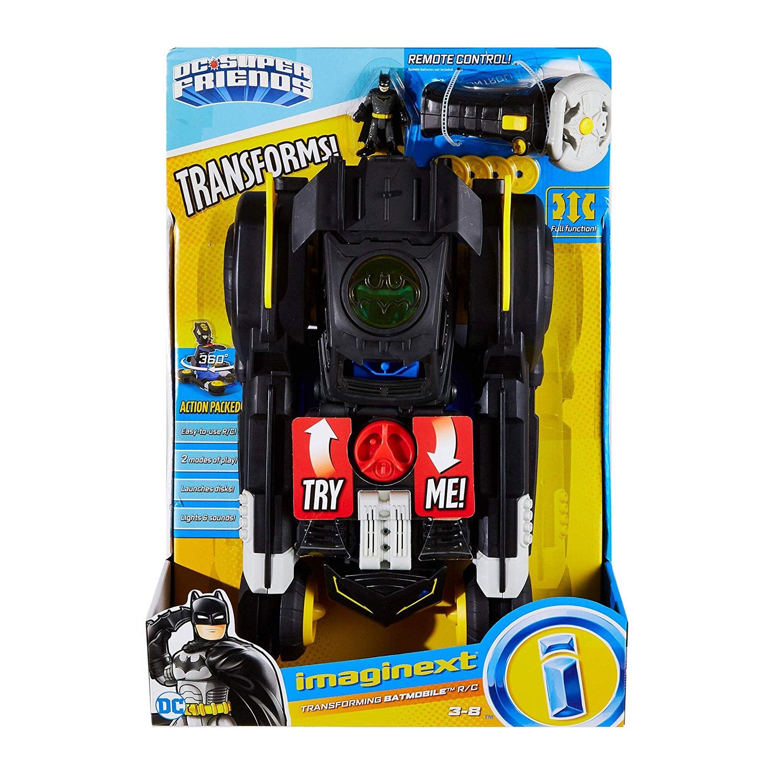 imaginext batmobile dc super friends set