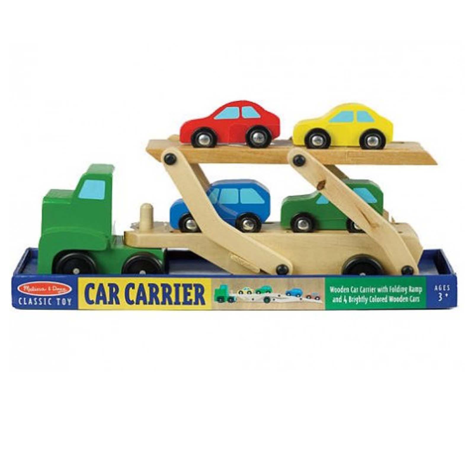 melissa and doug wooden car carrier