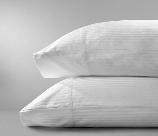 White Striped Hotel luxury Pillow  Case - exxab.com