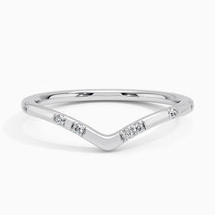 Astra Contour Wedding Band Ring - LR71 - Roselle Jewelry