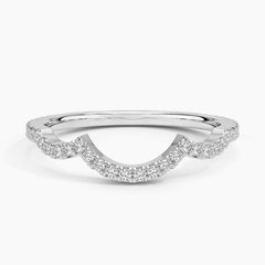 Petite Twisted Vine Curved Wedding Band Ring - LR64 - Roselle Jewelry
