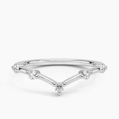 0.14CTW Aimee Contour Wedding Band Ring - LR60 - Roselle Jewelry