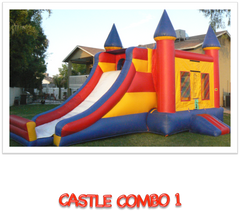 CASTLE COMBO BOUNCE HOUSE RENTAL WITH SLIDE