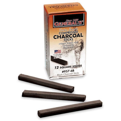 General's Compressed Charcoal Squares 2 Packs