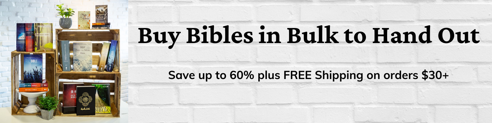 Low-Cost Outreach Bibles: Save up to 60% plus FREE Shipping on orders $30+