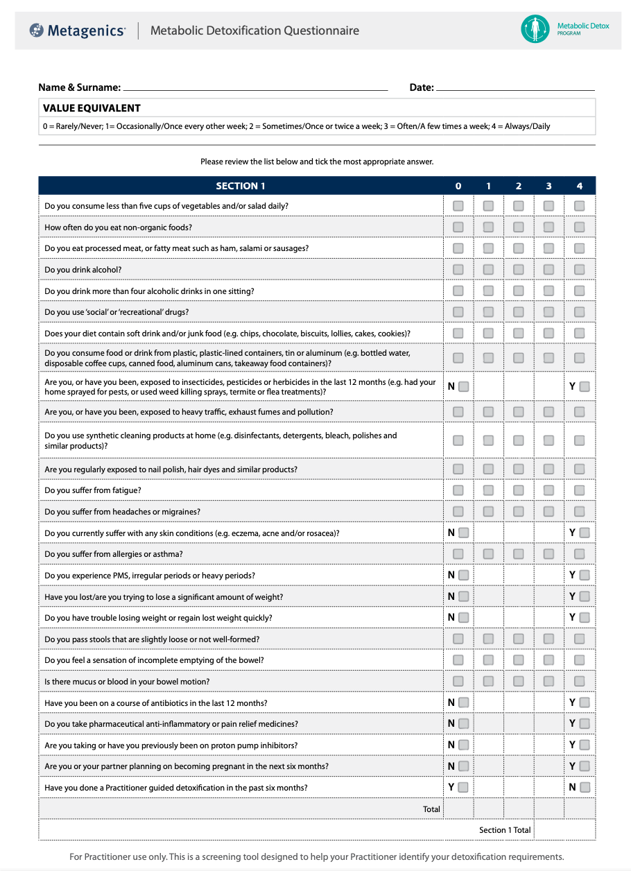 2. Detox | Questionnaire – LIVEHEIDI