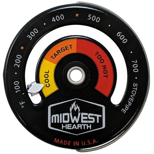 Wood Stove Probe Thermometer for Double Wall Flue Pipe – Midwest